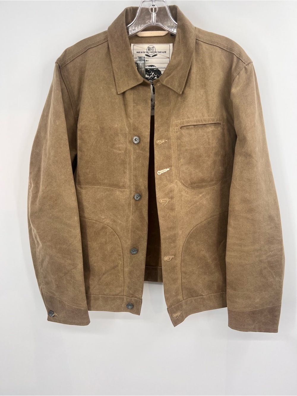 Rogue territory waxed canvas supply jacket in tan ridgeline L - Picture 3 of 8